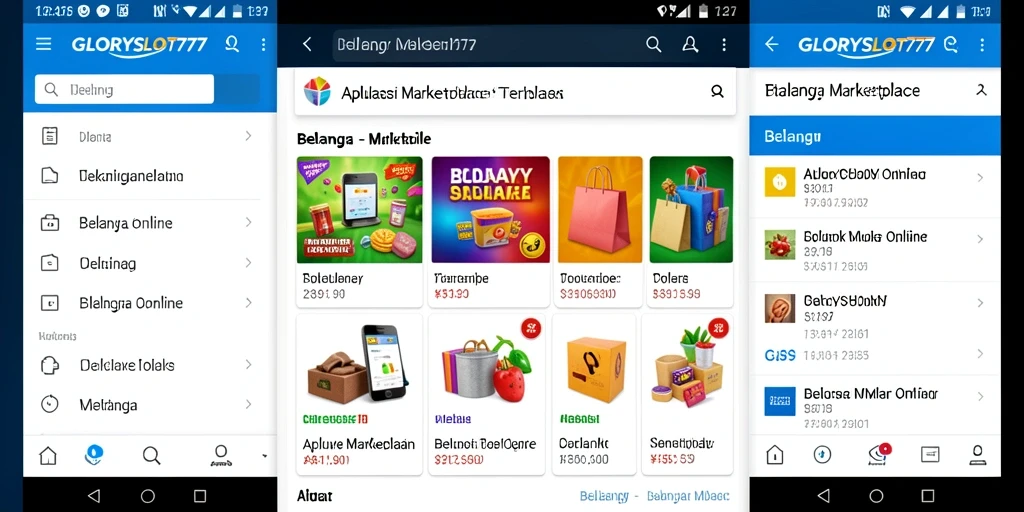 Antarmuka GLORYSLOT777 yang modern untuk belanja online.
