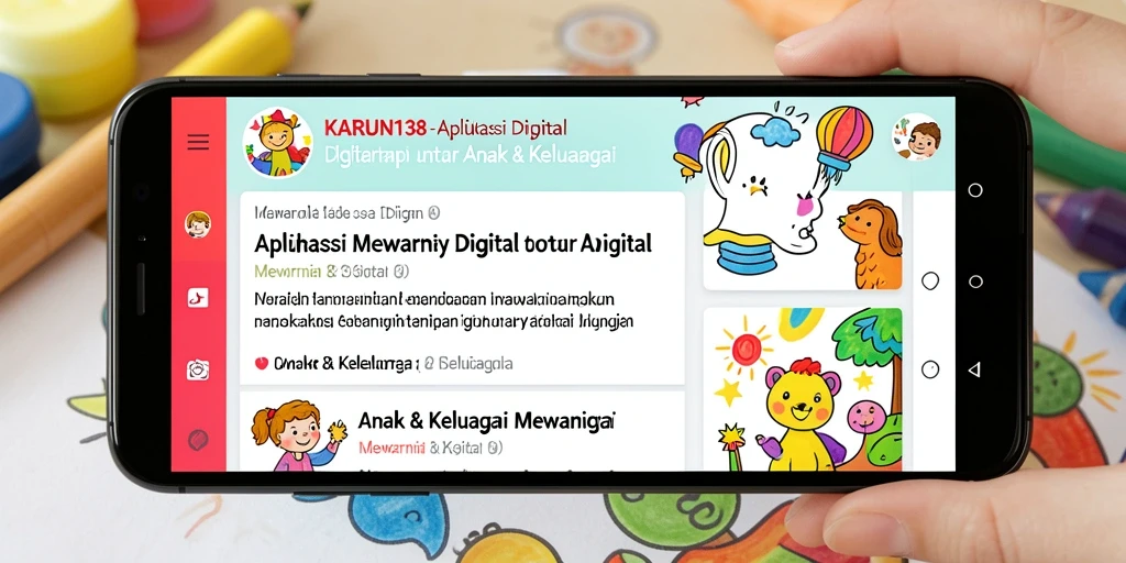 Antarmuka KARUN138 dengan gambar yang siap diwarnai.