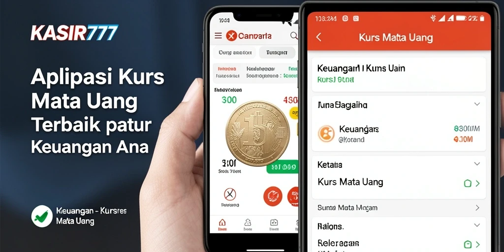 Antarmuka utama KASIR777 yang menunjukkan kurs mata uang terkini.