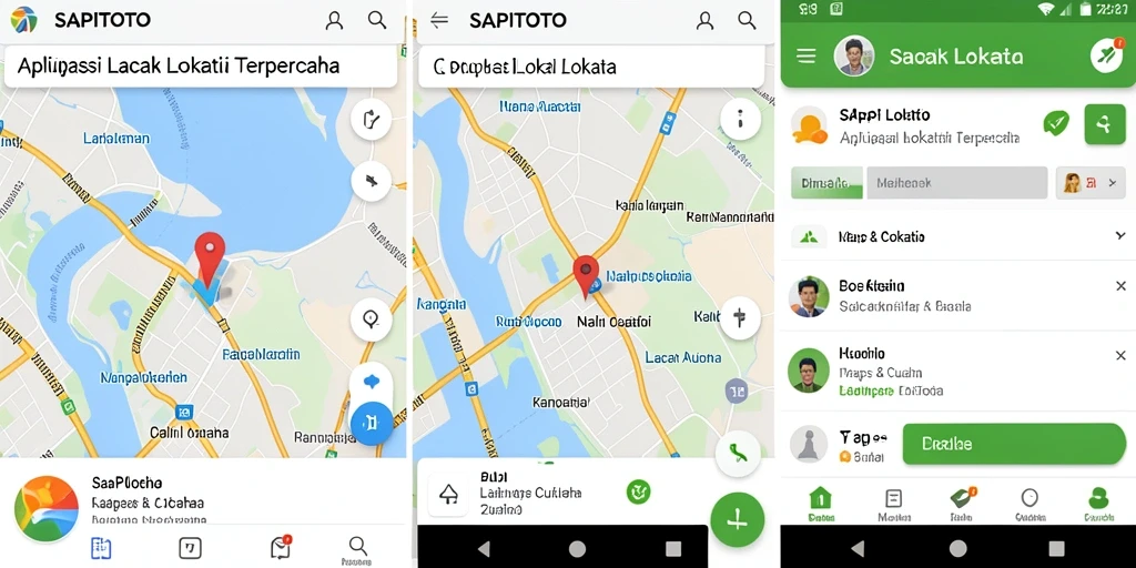 Antarmuka SAPITOTO untuk fungsi Lacak Lokasi yang intuitif.