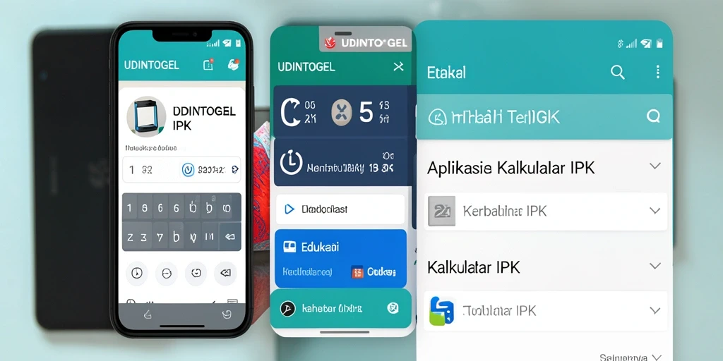 Tampilan antarmuka aplikasi UDINTOGEL untuk Kalkulator IPK yang menarik dan informatif.