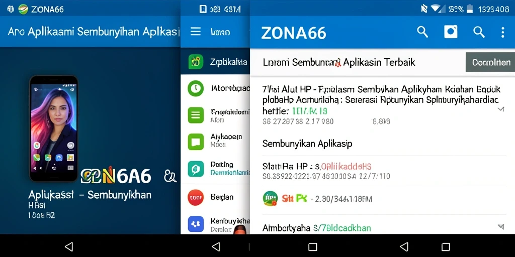 Tampilan antarmuka utama ZONA66 yang sederhana dan fungsional.